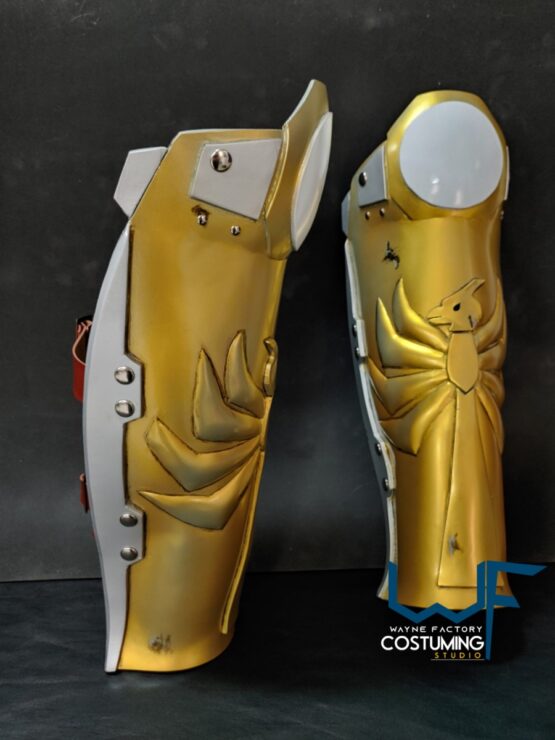 captain falcon fast zero cosplay props shoulder pouldron and shin guards inspired