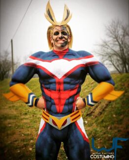 all might my hero academia cosplay costume complete muscle suit with suit and props accessories inspired